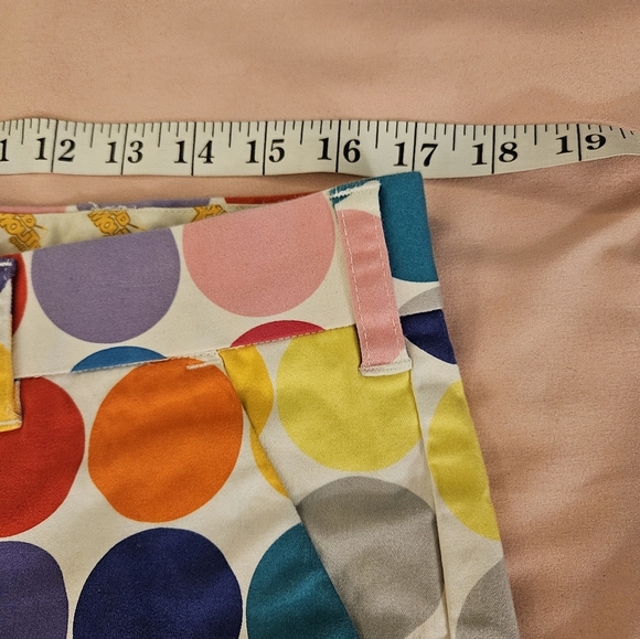 LoudMouth Ladies Stretch Golf Shorts in Multicolor Disco Ball Dot Print‎ Size 36 - Picture 2 of 5